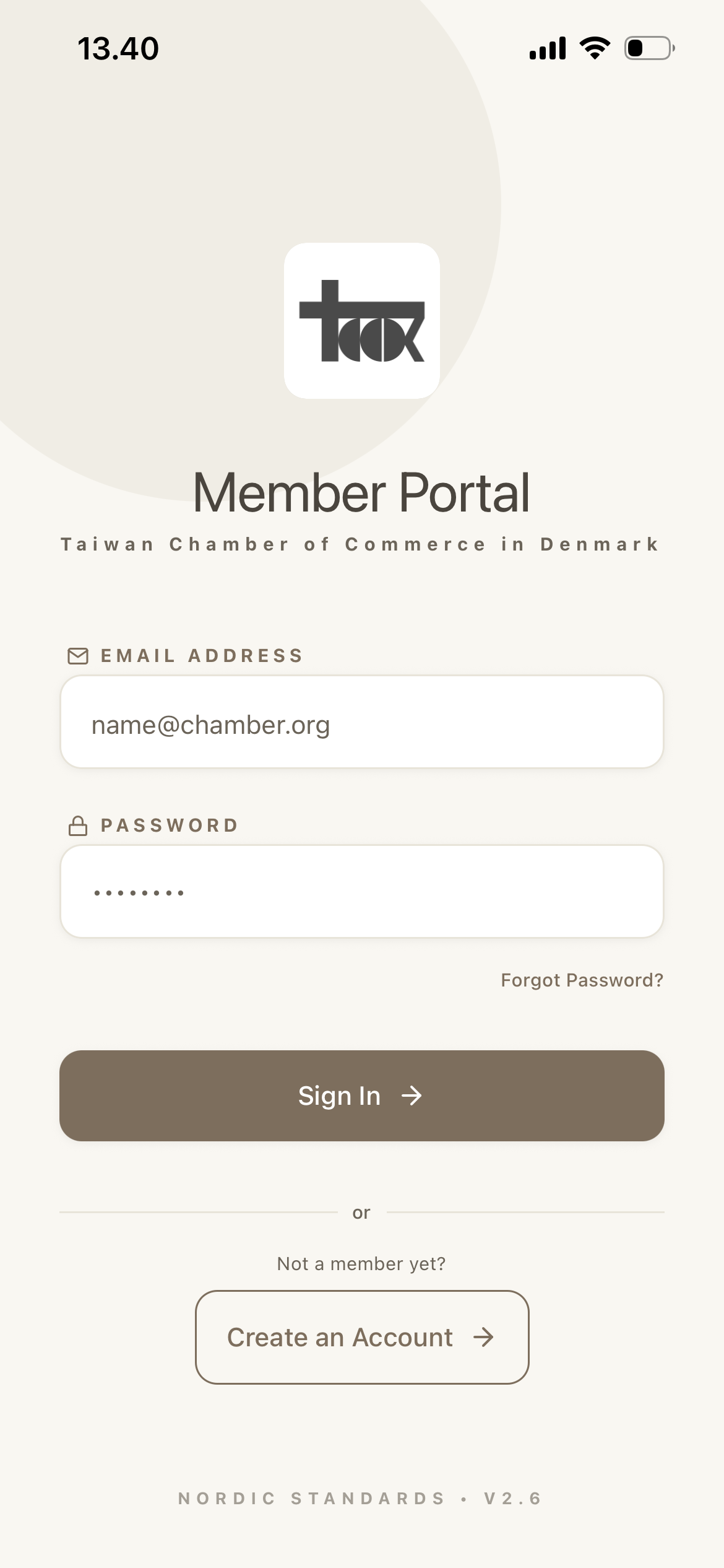 TCCDK Members — member portal sign in